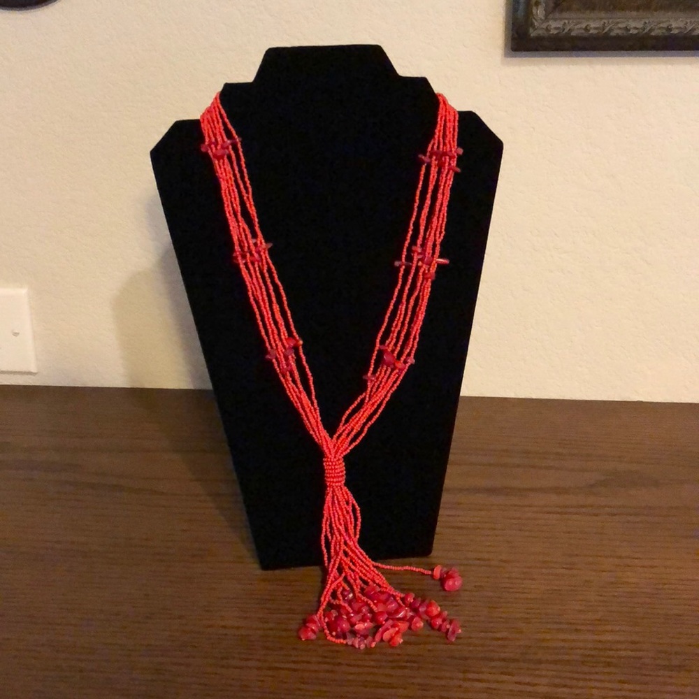 Braided Orange Necklace